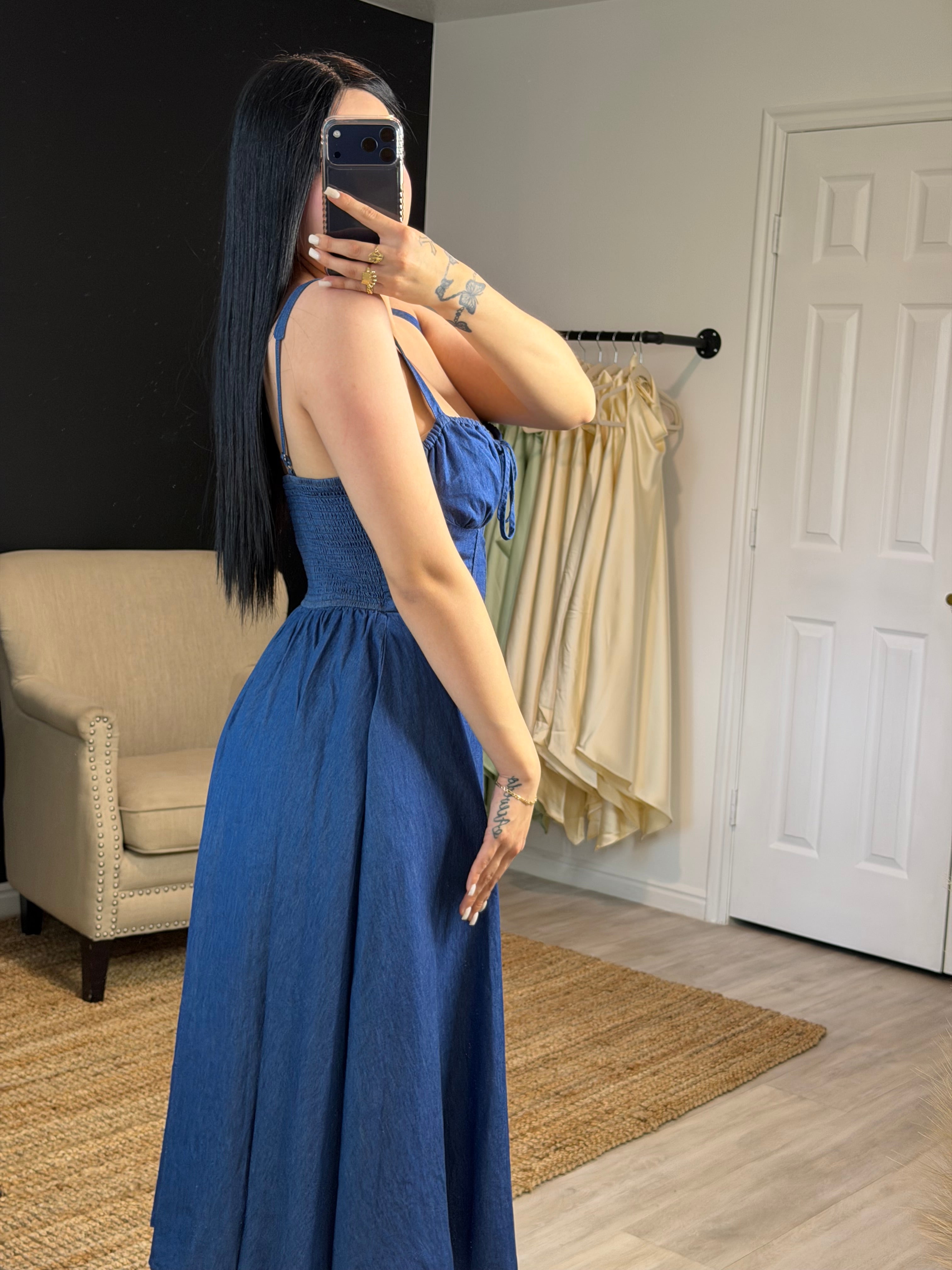 Blue Belle Midi Dress