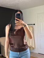Espresso Lace Cami Top
